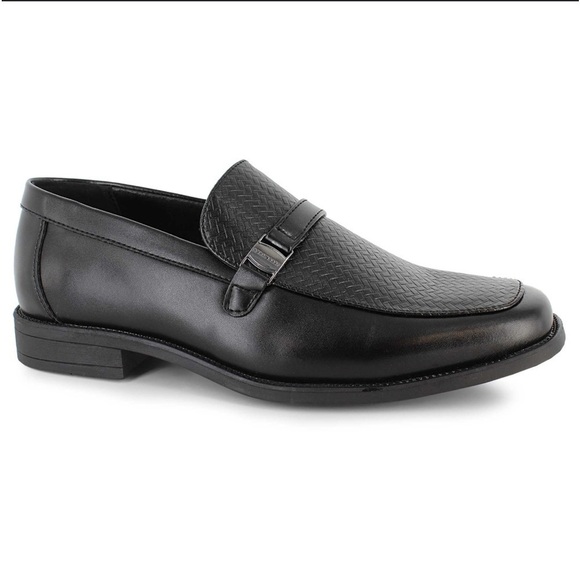 4/$25 BUNDLE SALE PERRY ELLIS PORTFOLIO BLACK SLIP ON LOAFERS DRESS SHOES FORMAL - Picture 1 of 11